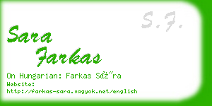 sara farkas business card